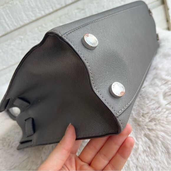 MICHAEL KORS Grey Leather Medium Hamilton Selma Tote Bag Raven Ciara - Picture 10 of 10